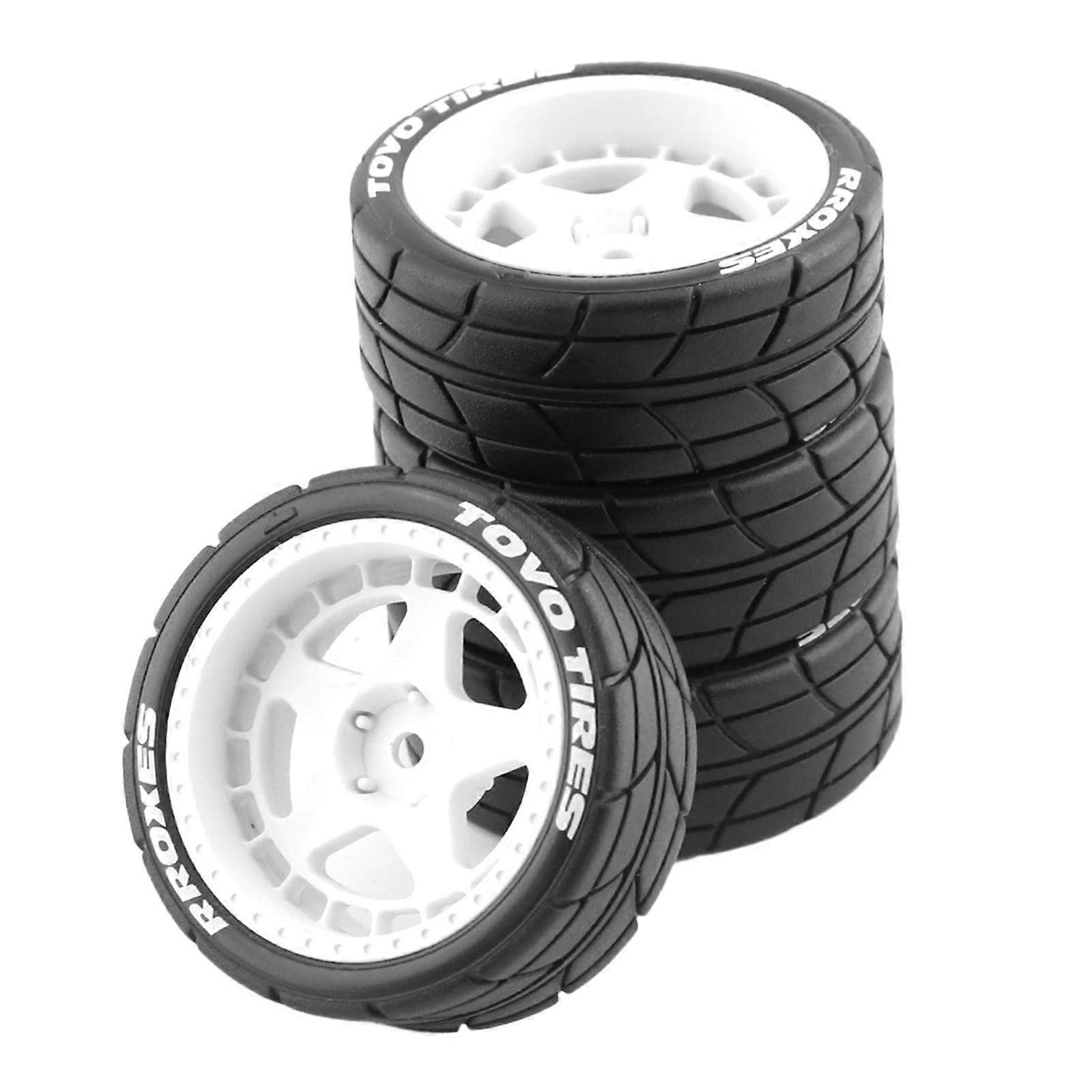 4piece set RC car tires for HPI 1/10 RC vehicles, silver