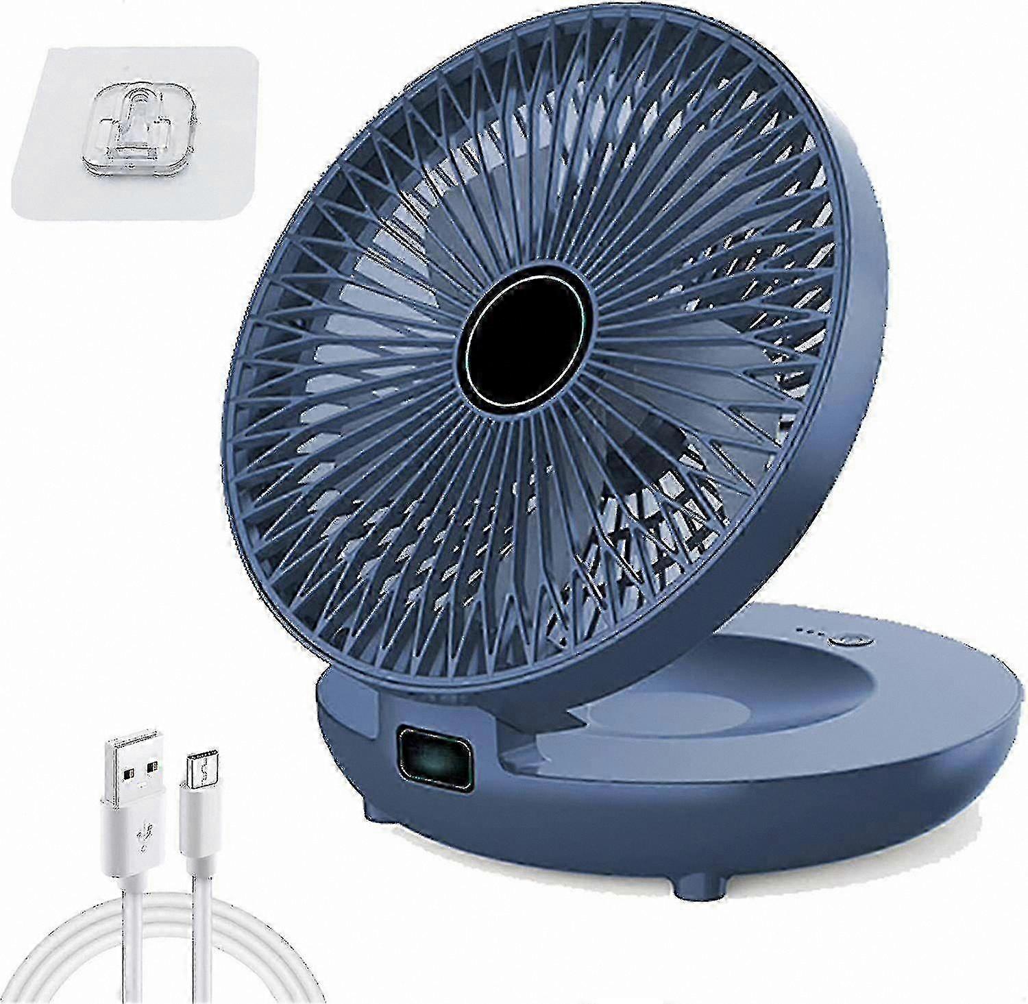 Compact Dual-Use Fan for Home, Rechargeable Portable Desk and Wall-Mounted Cooling Solution