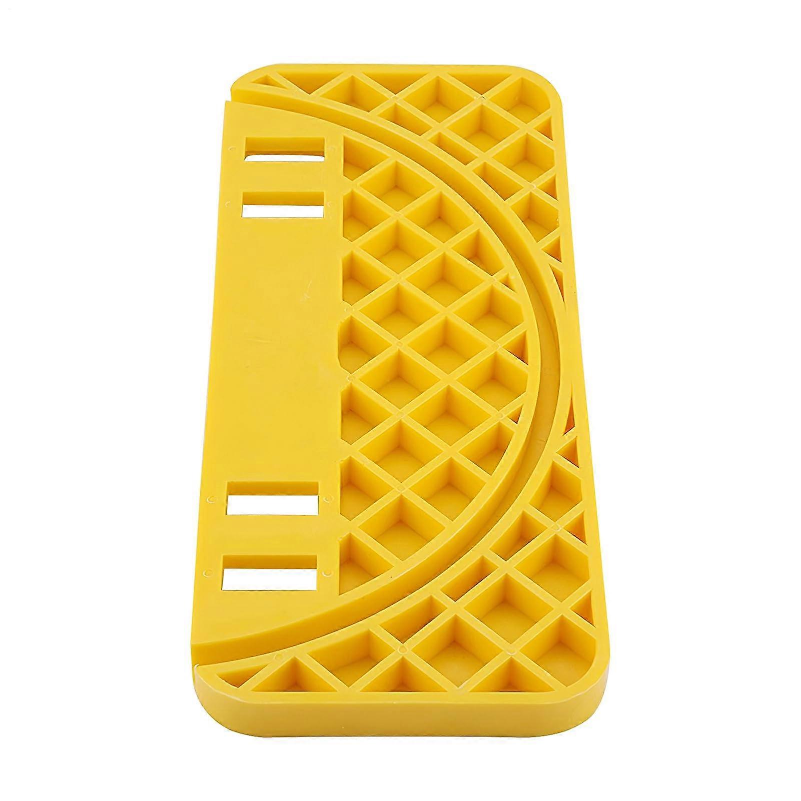 Buz Tank Mount Beehive Frame Support Tool with Removable Uncapping Stand, ABS Cleaning Tray, Nest Scraper Rack, Yellow Base
