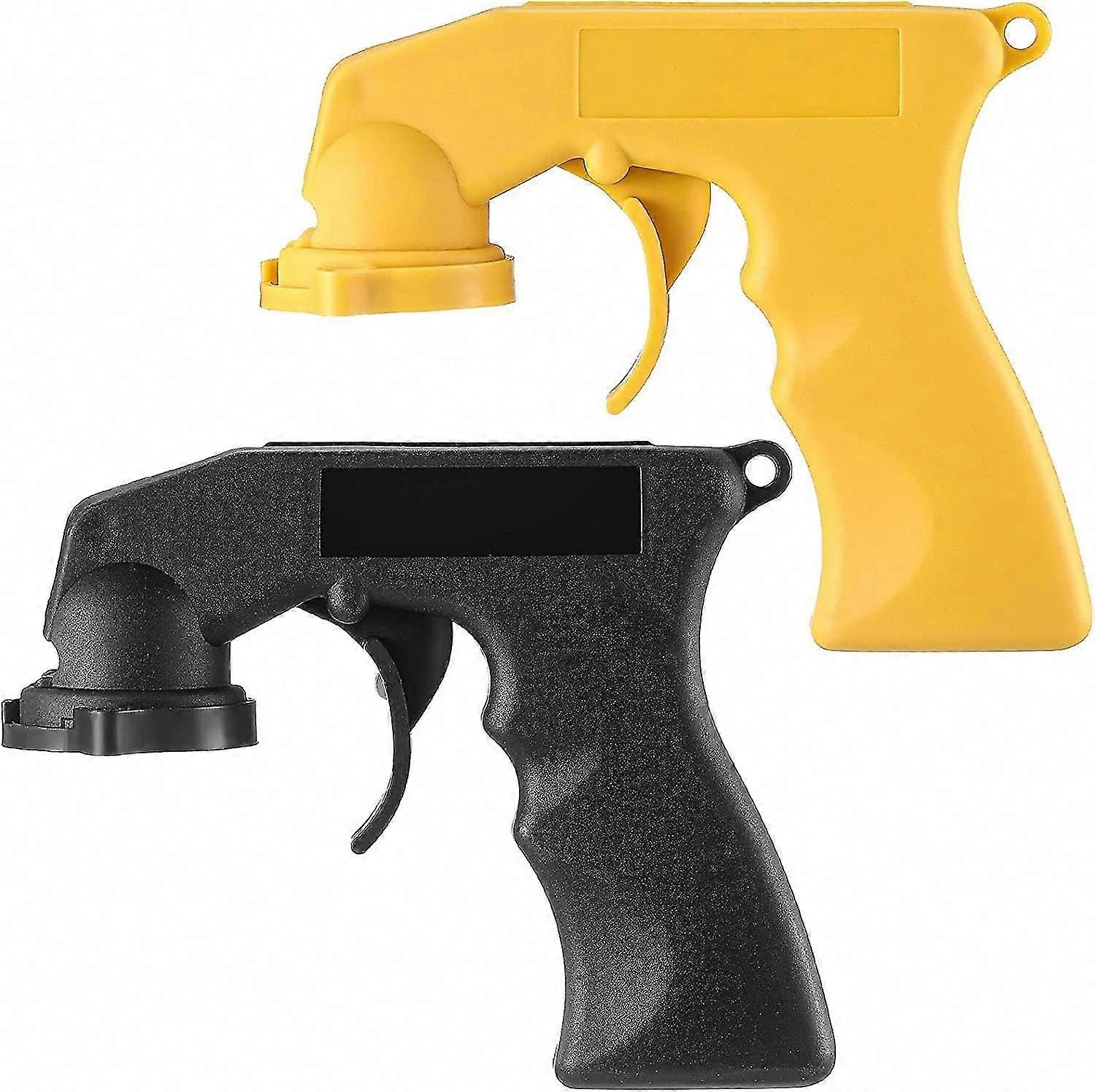 2 Pieces Spray Handle with Full Grip Trigger for Paint Aerosol Can, Aerosol Tool Adapter for Easy Painting (Black)