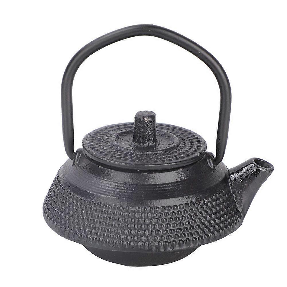 0.3L Flat Bottom Cast Iron Teapot with Handle