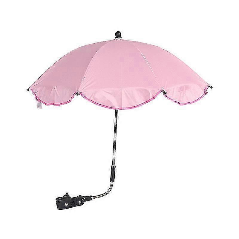 Portable Folding Sunshade Umbrella - Light Pink