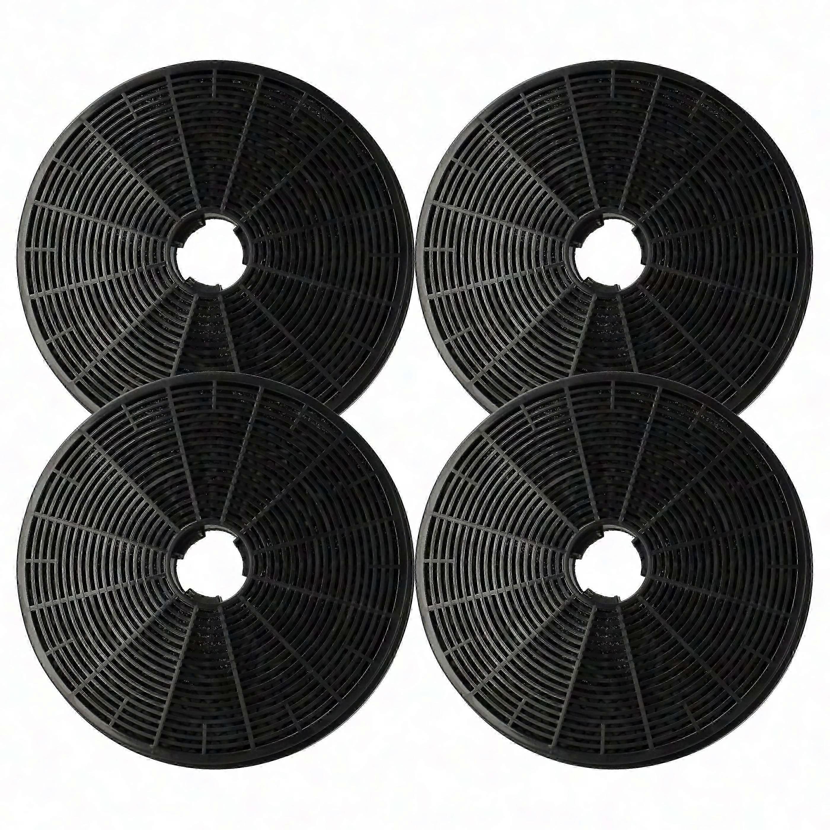 4x Activated Carbon Filters Compatible with Klarstein Skyfall Smart 10035379, 10035378 Range Hood - 17.5 cm