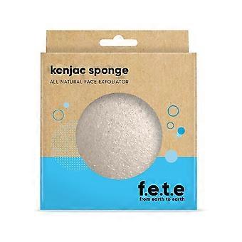 Von Earth to Earth Konjac-Gesichtsschwamm, Natur, 1 Stück - 2er-Packung