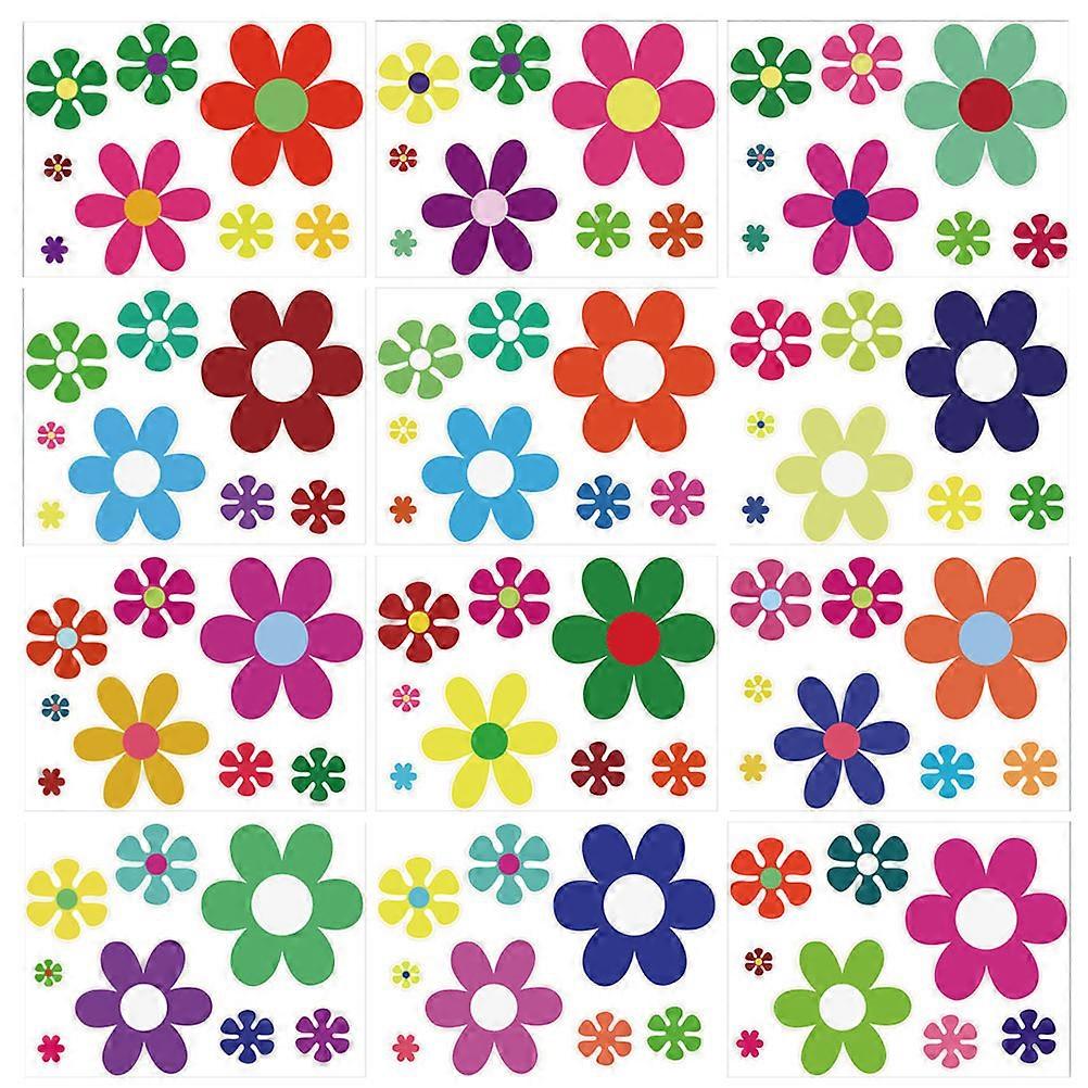 Pvc Wall Decals Wall Decoration for Classroom Office Nursery Multi Color Adhesive 12 Sheets Per Set