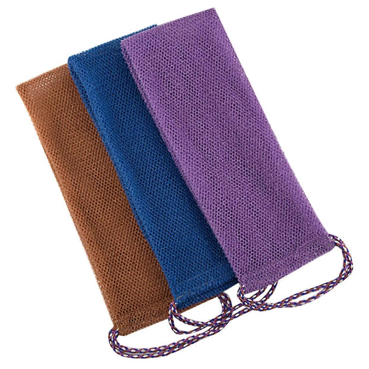 3Pcs Exfoliating Back Scrubbers African Towels for Body Scrub and Deep Cleansing Durable Material for Skin Exfoliation and Prevention of Clogged