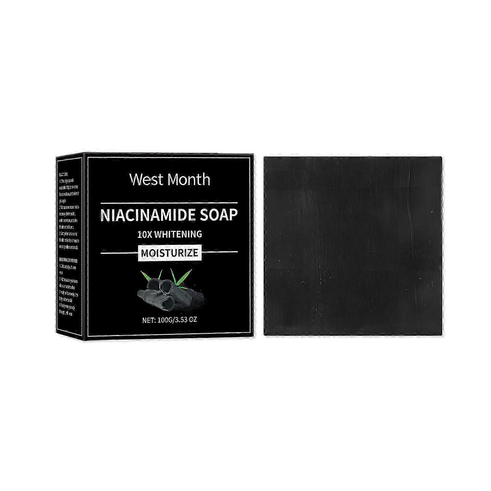 West&Montreal Bamboo Charcoal Cleansing Soap for Body Cleansing, Moisturizing, and Caring for Refreshing, Oil Controlling, and Tender Skin Bath Soap