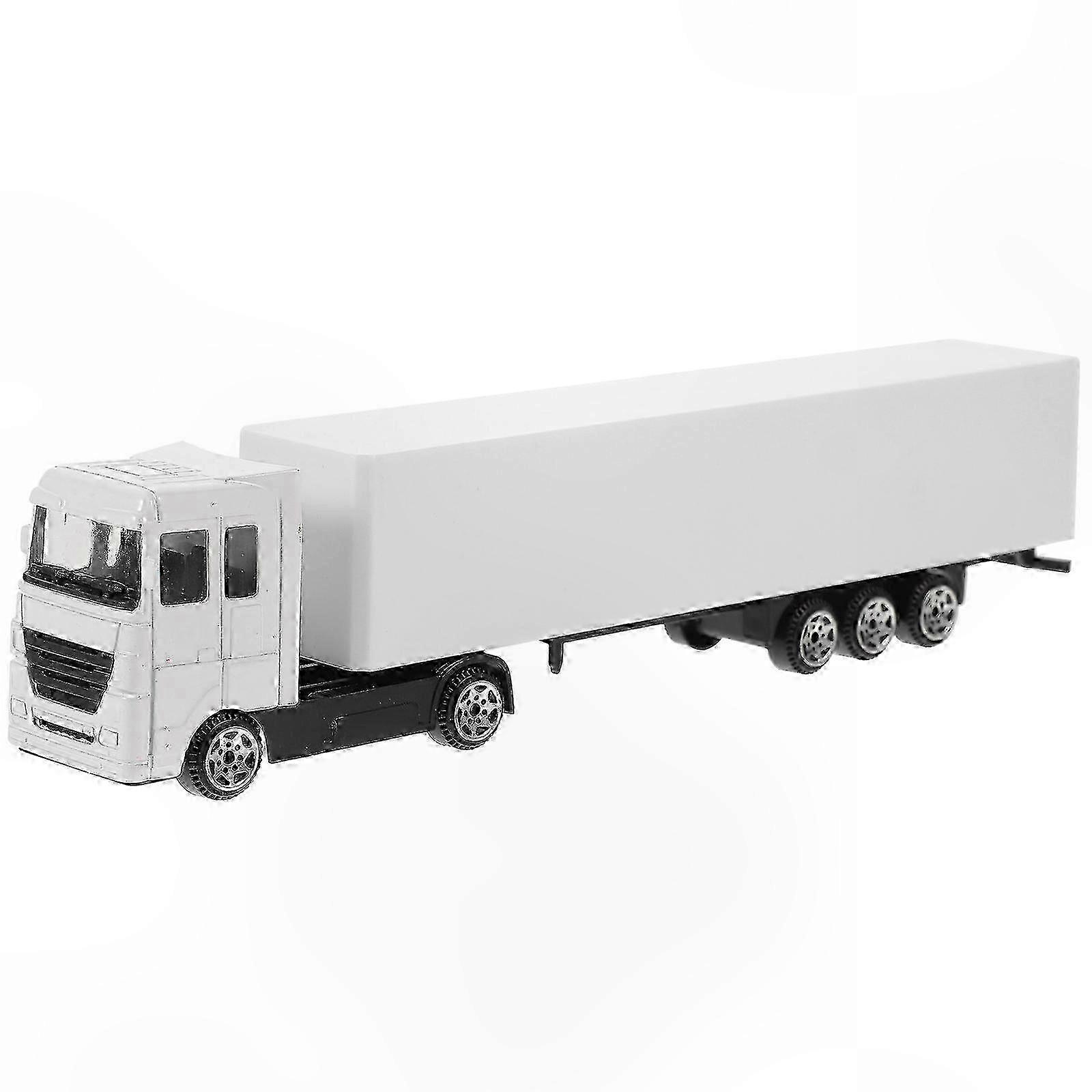 Die-cast Metal Container Truck Toy for Boys, Miniature Vehicle Model with Realistic Details