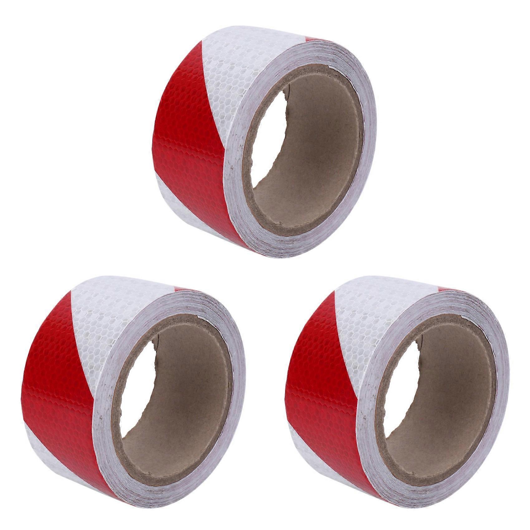 3 Pcs 10m x 5cm Safety Warning Tape Reflective Tape Self Adhesive Tape Reflective Strip Traffic Refl