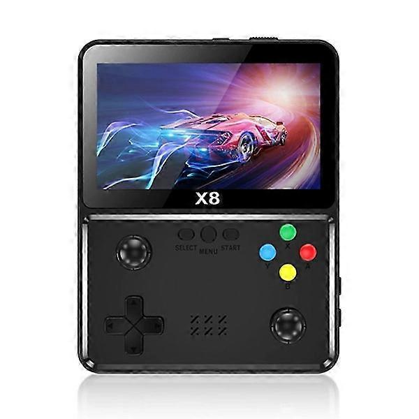 X8 Retro Game Console 4-inch IPS Screen Handheld Game Player Black, Video Game Console