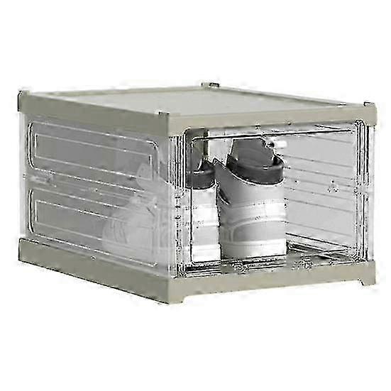 Home Shoe Storage Box - Transparent, Stackable, Thickened, Foldable, Dust & Moisture-proof with Visible Design