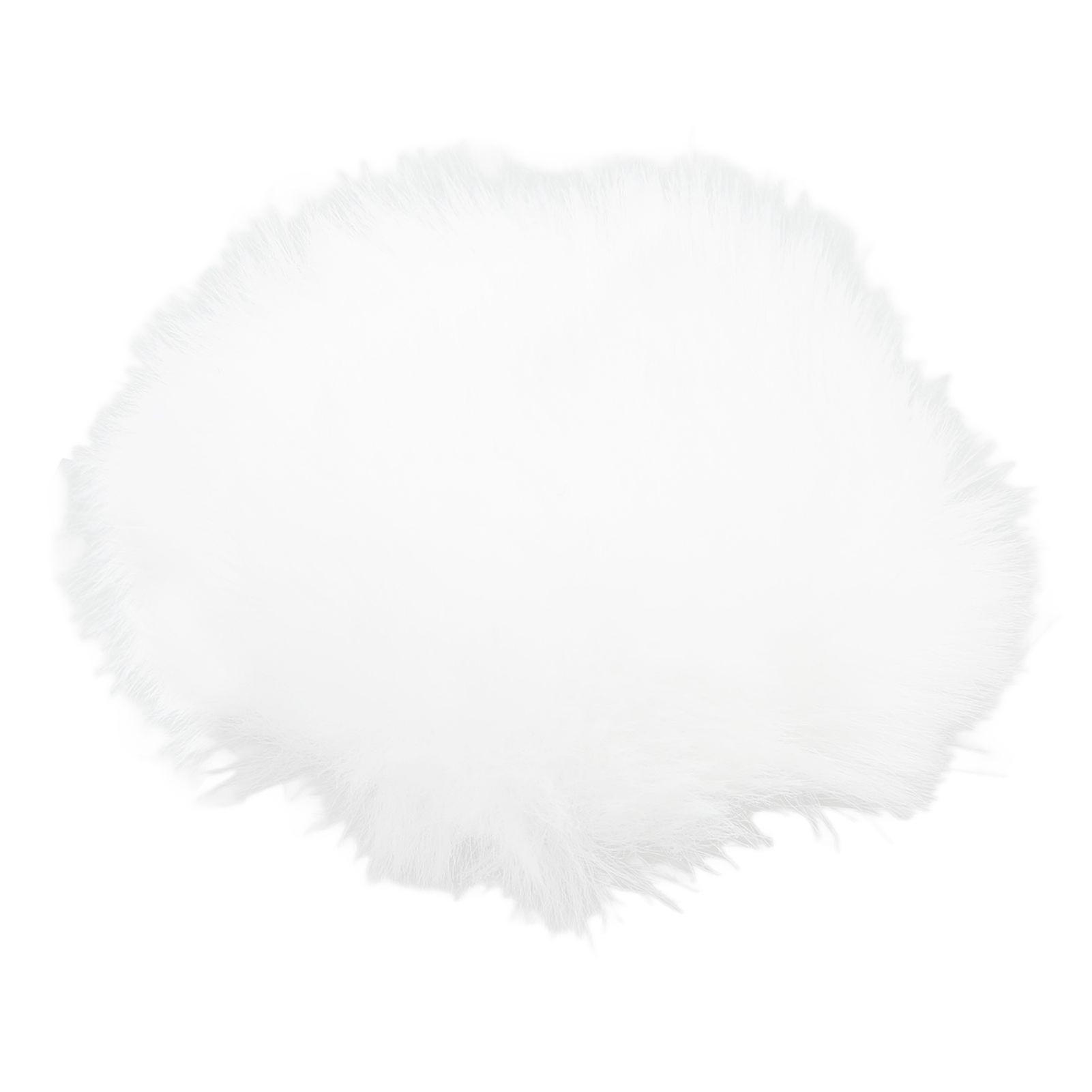 Kunstpelz Lavalier Mikrofon Windschutz Revers Mikrofon Windmuff Clip On Furry Mic MuffWeiß