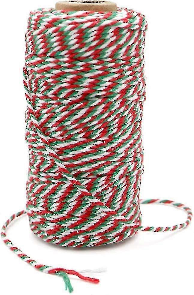 100m Red And White Twine Red Christmas String Red Christmas Twine D...