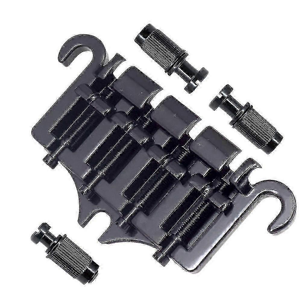 3 Point 4 String Bass Bridge Tailpiece Zinc Alloy Bridges,black