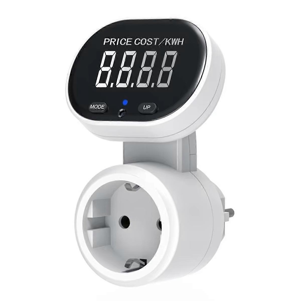 LCD Digital Power Meter Wattmeter Socket Voltage Relay 3680W Electricity Consumption Voltmeter Energy Cost Meter EU