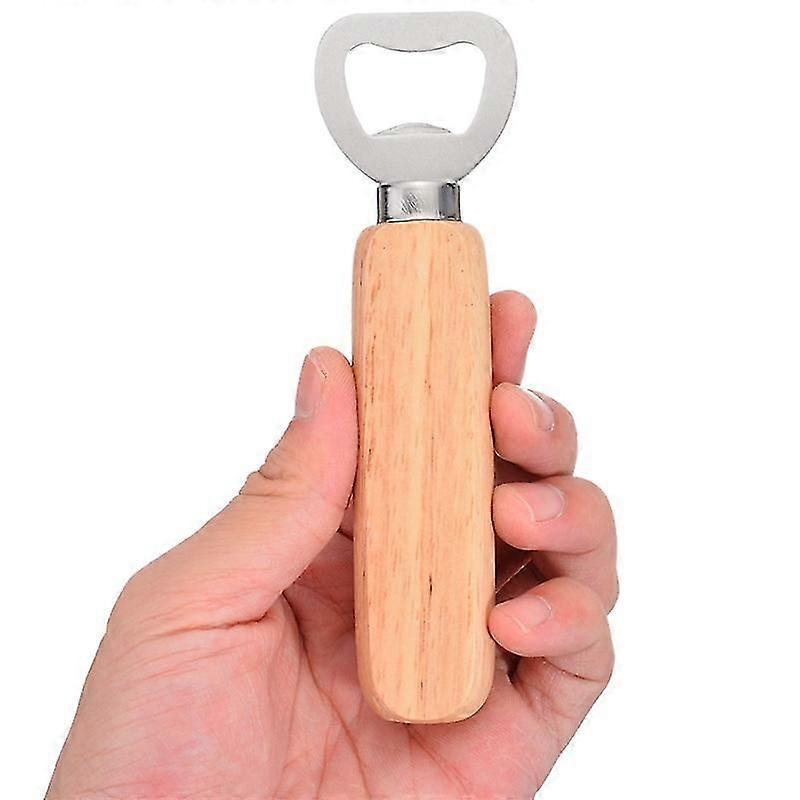 10pcs / Set Barkeeper Flasche Öffner Gummi Holz Handheld Wein Bier