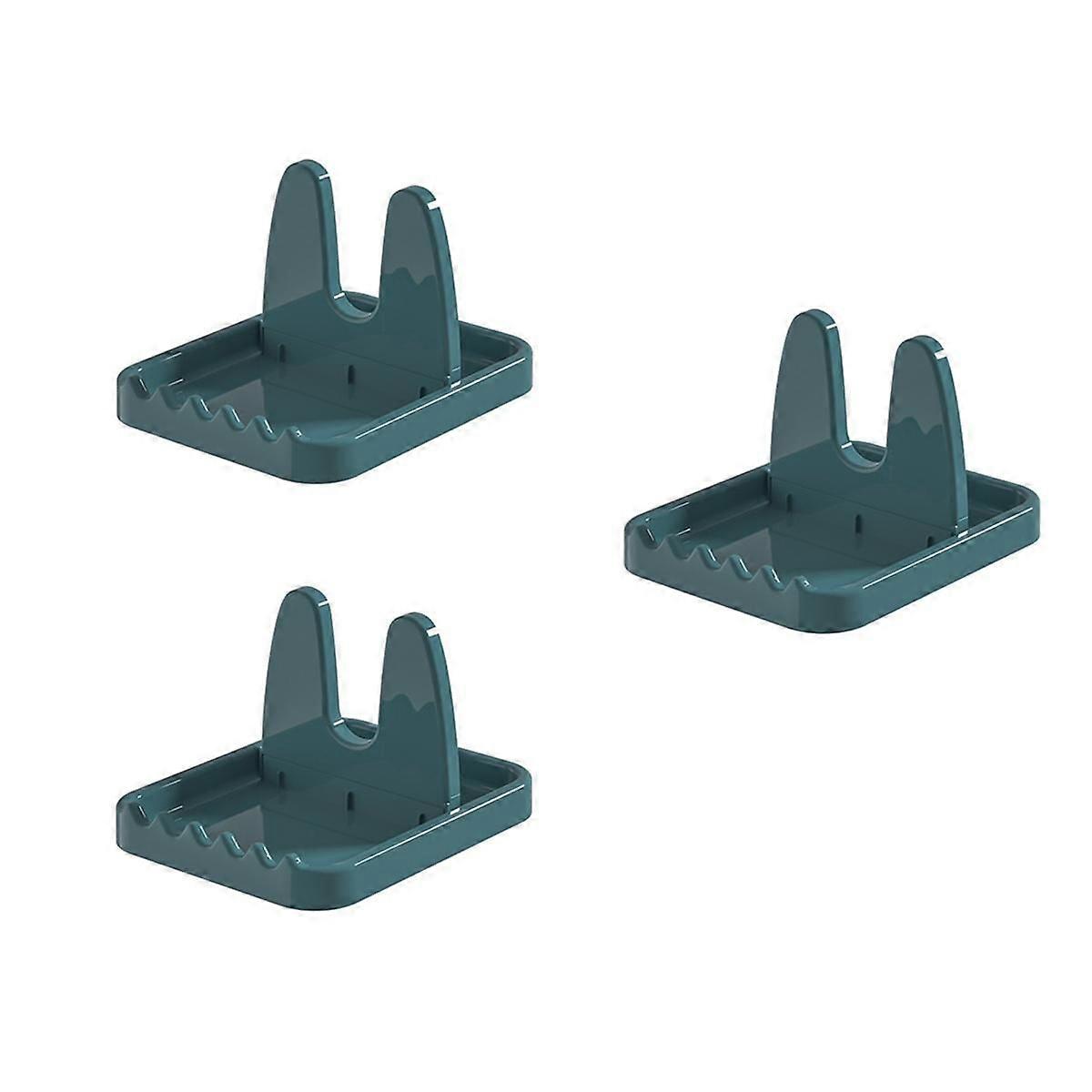 Plastic Pot Lid Rack Foldable Pot Spoon Holder Stand Fork Spatula Rack Pan Cover Shelf Tableware St