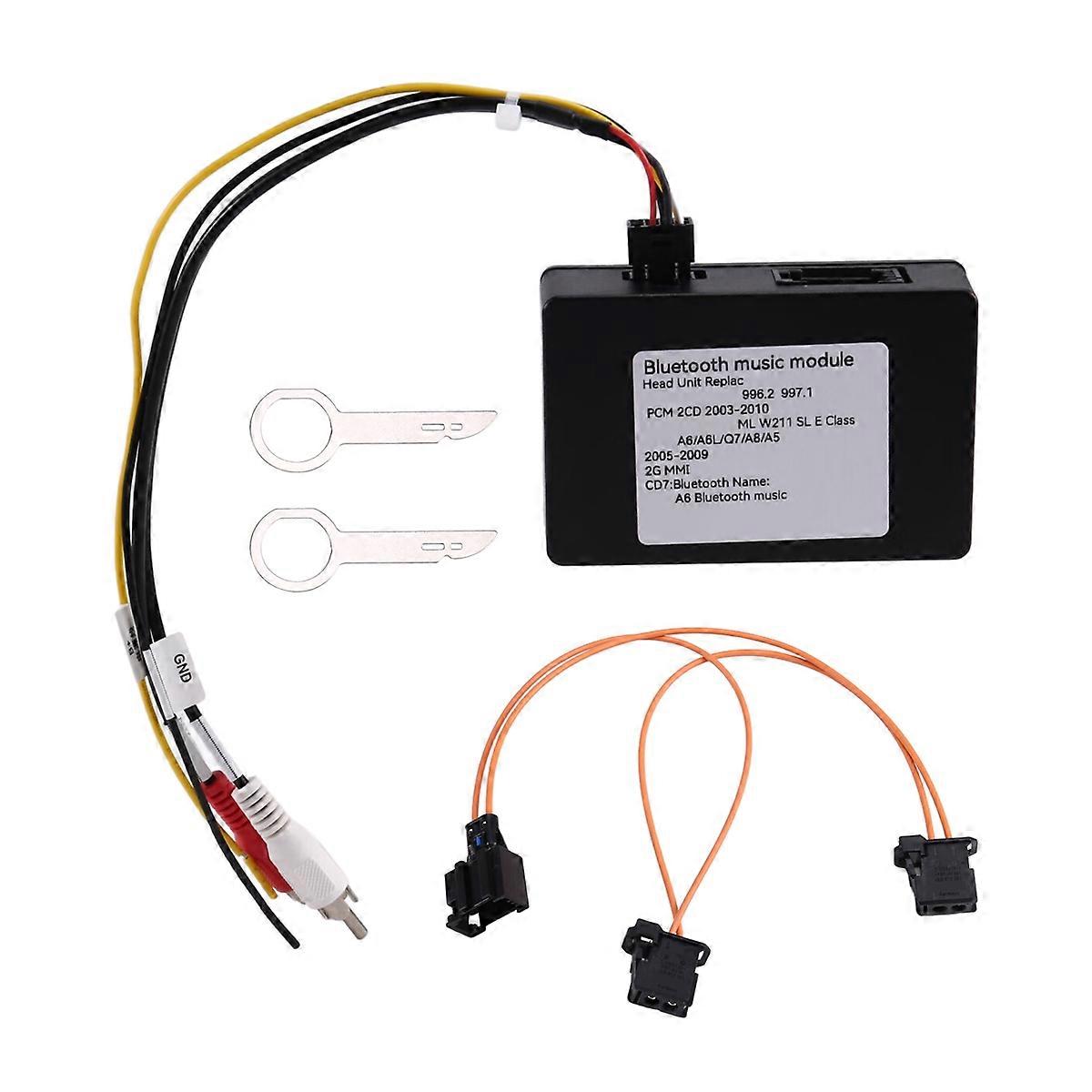 Car Bluetooth Music Aux Audio Input Old 2G MMI for A6L A8L Audio Fiber Decoder Box for Android