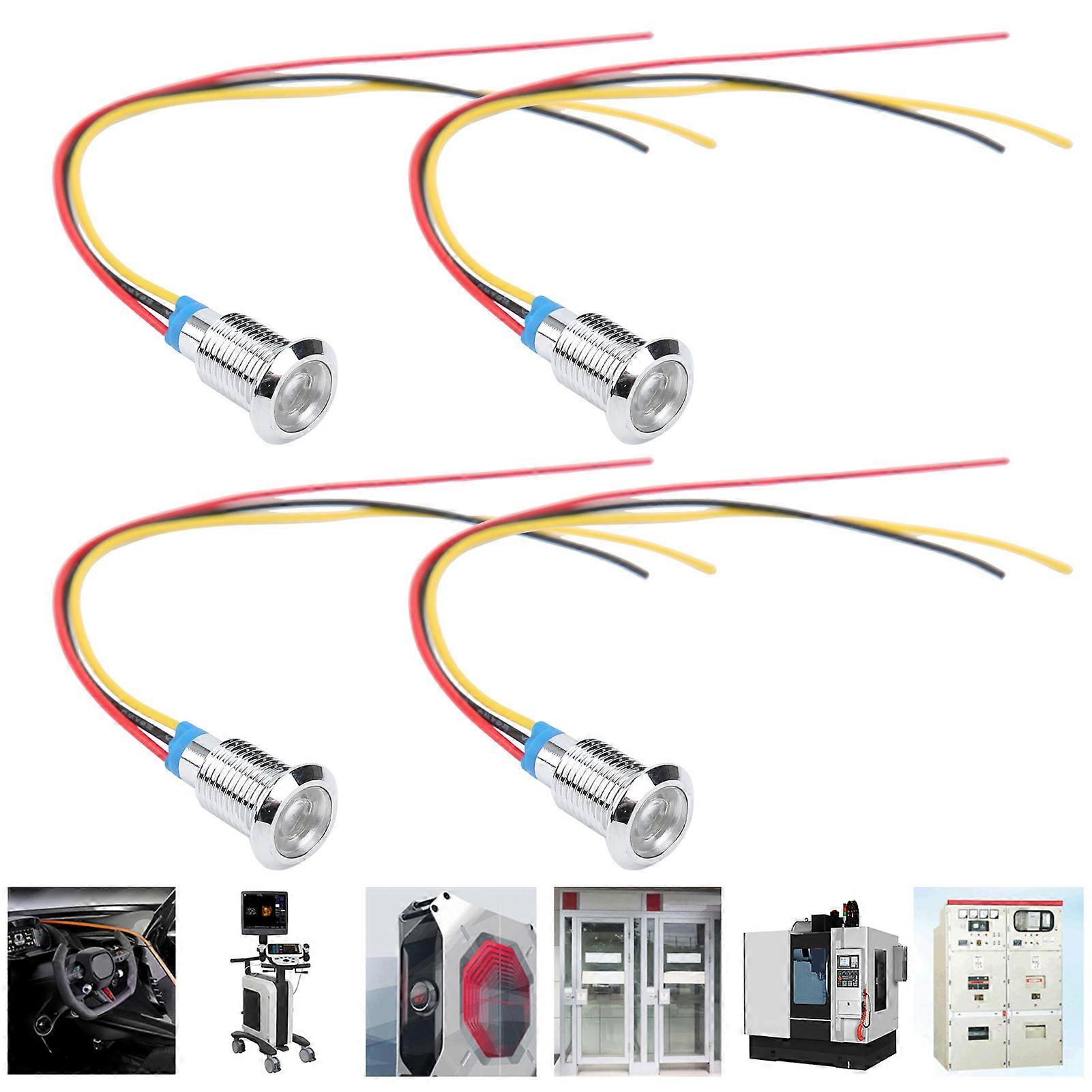 4 Sets PreWired 10mm Round 2Color LEDs Common Anode 3-6V