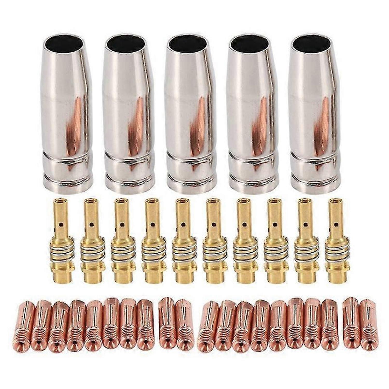 35Pcs 15AK Welding Torch Consumables 1mm MIG Torch Gas Nozzle