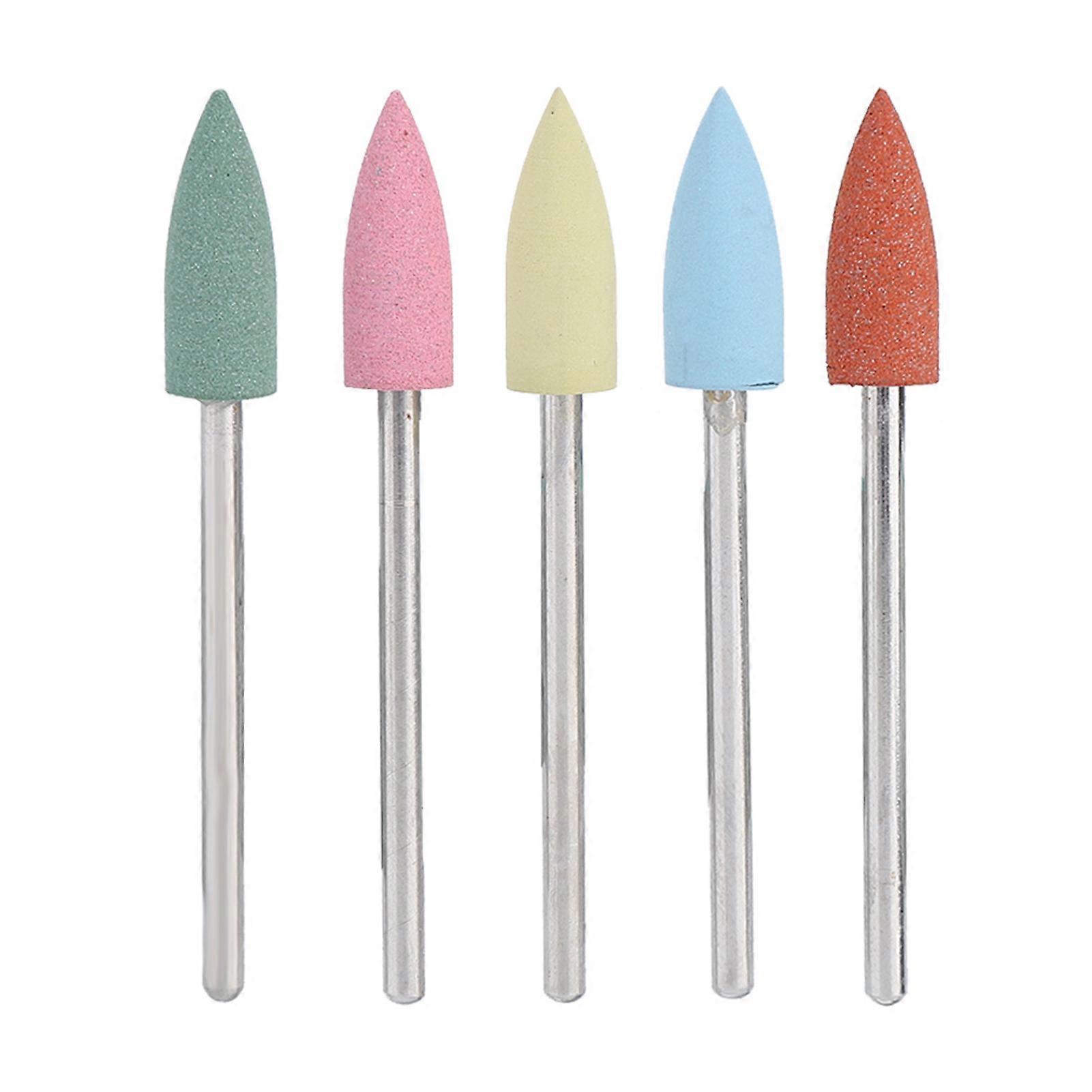 5Pcs Rubber Nail Drill Bits Set Manicure Pedicure Nail Polishing Tool 152