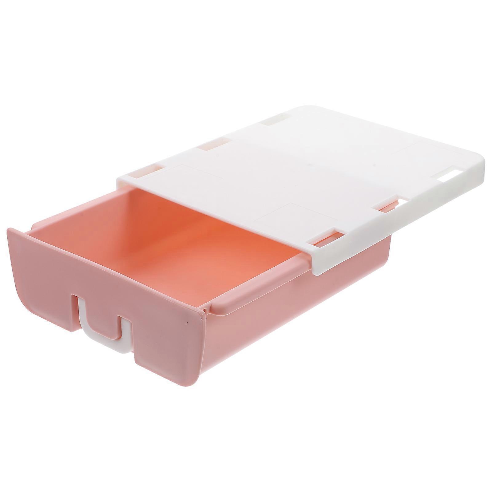 Desk Storage Organizer for Storage Use 4Pcs Multi-Function Pink Plastic Drawer