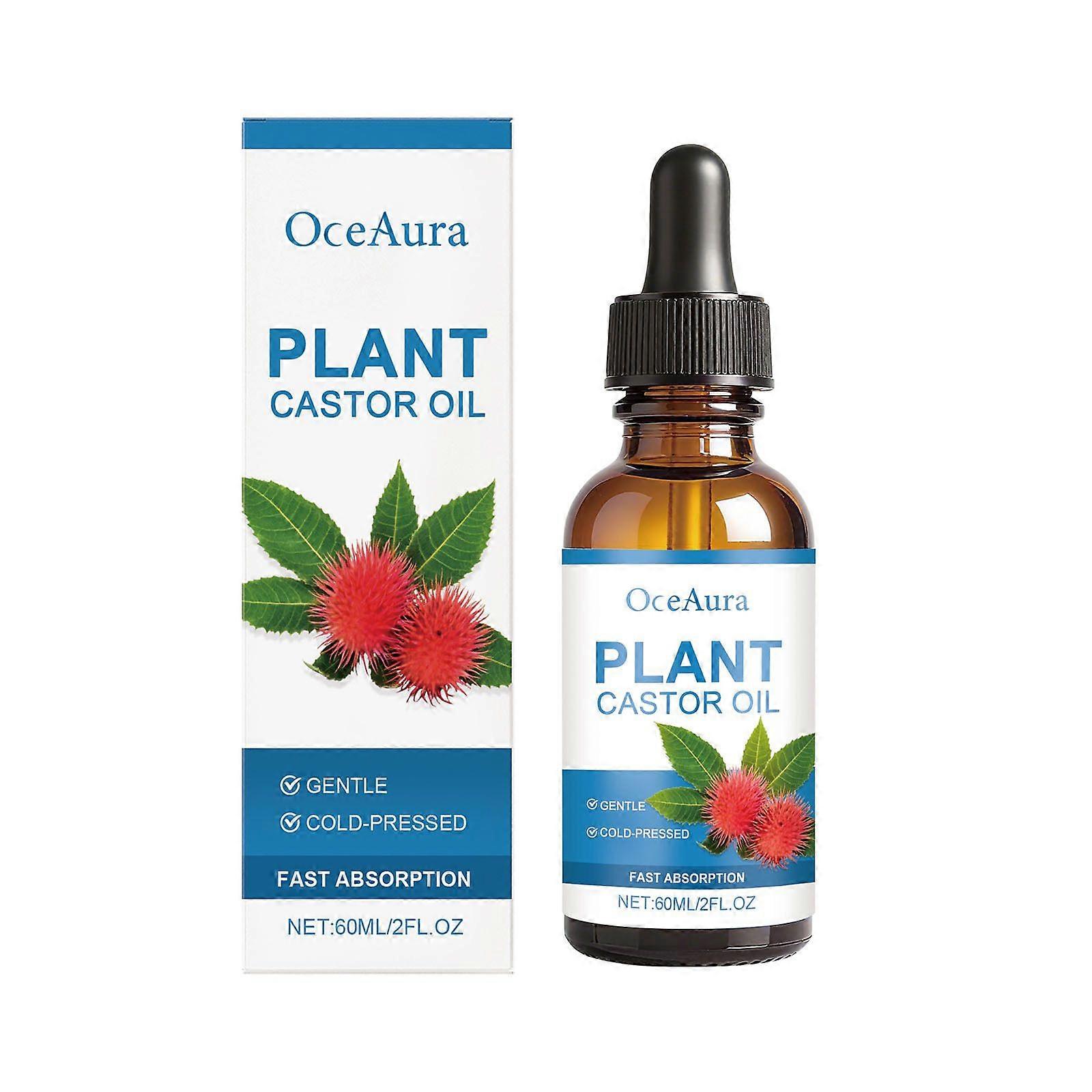 Castor Oil Pure Natural Organic Castor Oil Cold Pressed, Massage Oil for Metabolic Support and Muscle Relaxation, Non-sticky and Quickly Absorbed