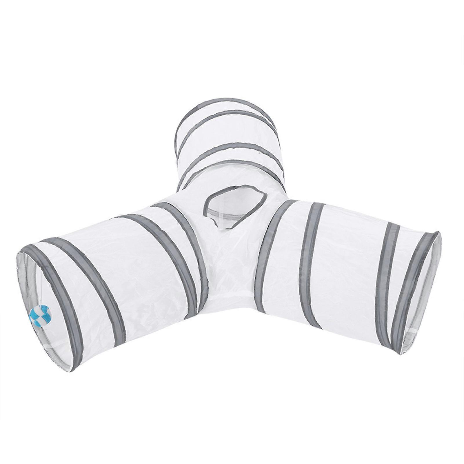 Foldable 3 Way Cat Play Tunnel Toy Indoor Outdoor Pet Interactive Training Toy 01#