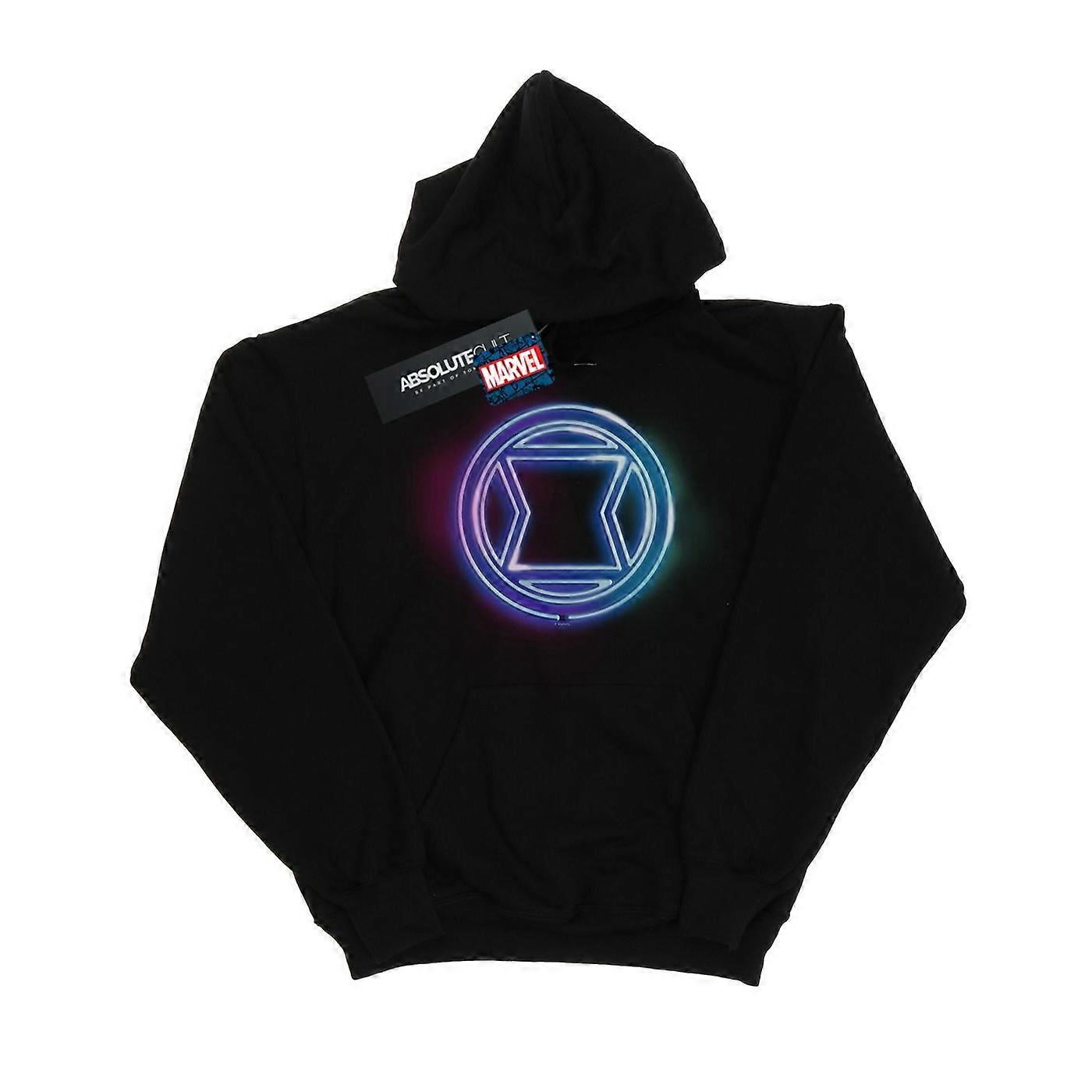Marvel Boys Black Widow Neon Logo sudadera con capucha