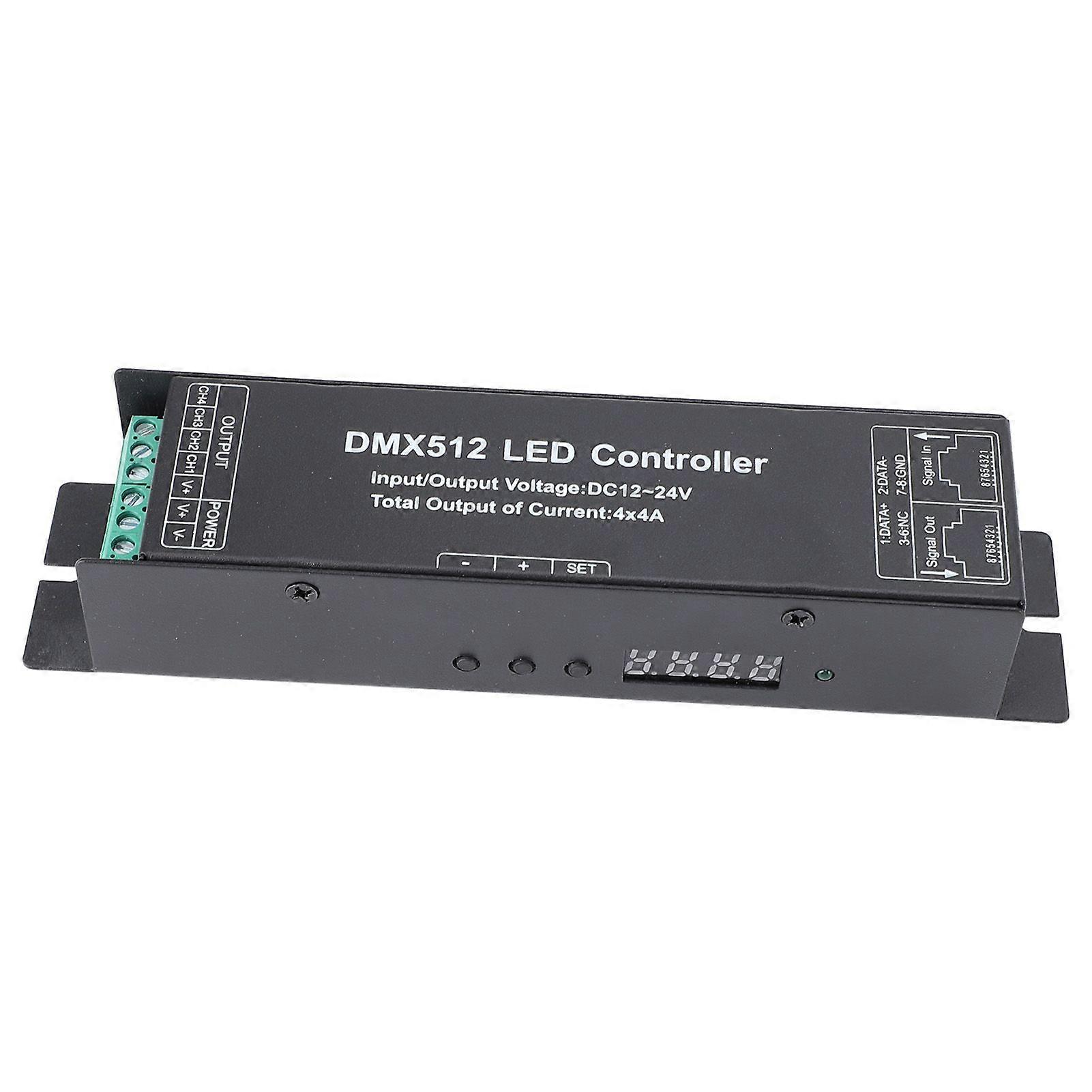 Constant Voltage DMX512 Decorder LED Controller 4 Channels DC 12V24V for LED Strip Light Stage Lighting