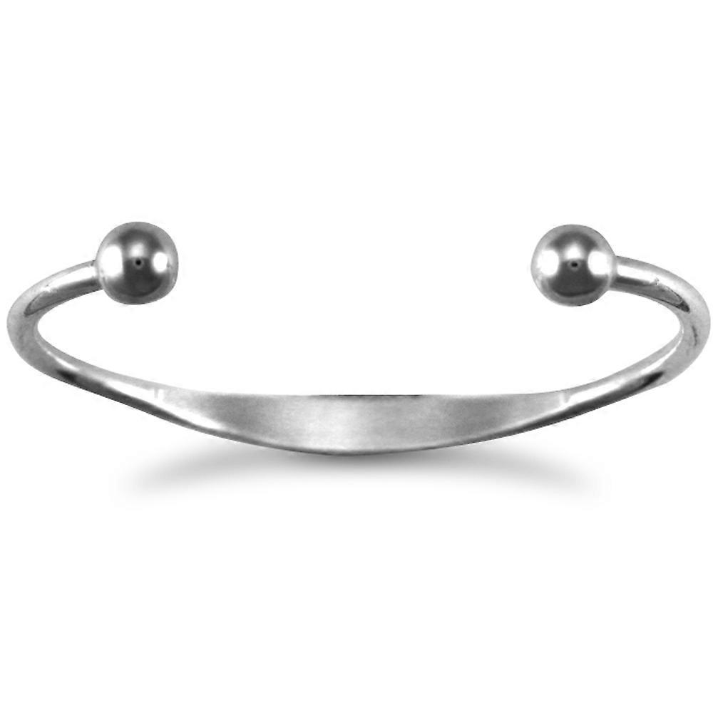 Jewelco London Silver I.D Identity Baby Bangle - Children's