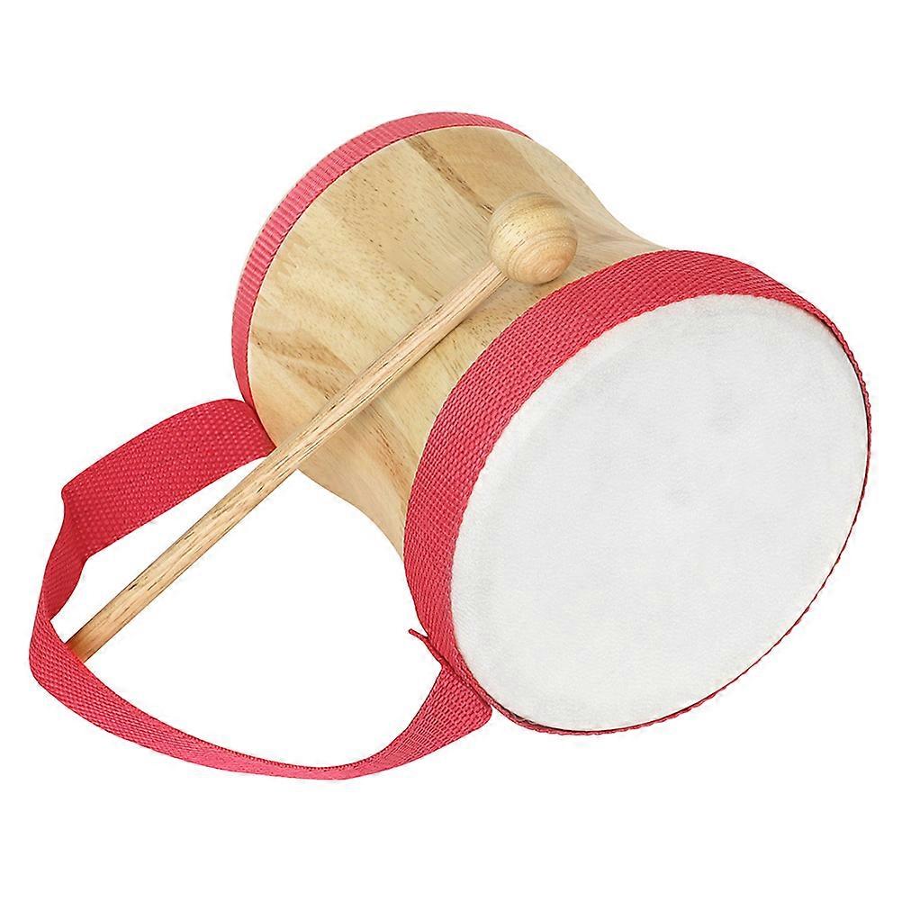 Hand Drum Percussion Instrument for Playing with Stick Durable Wood Material