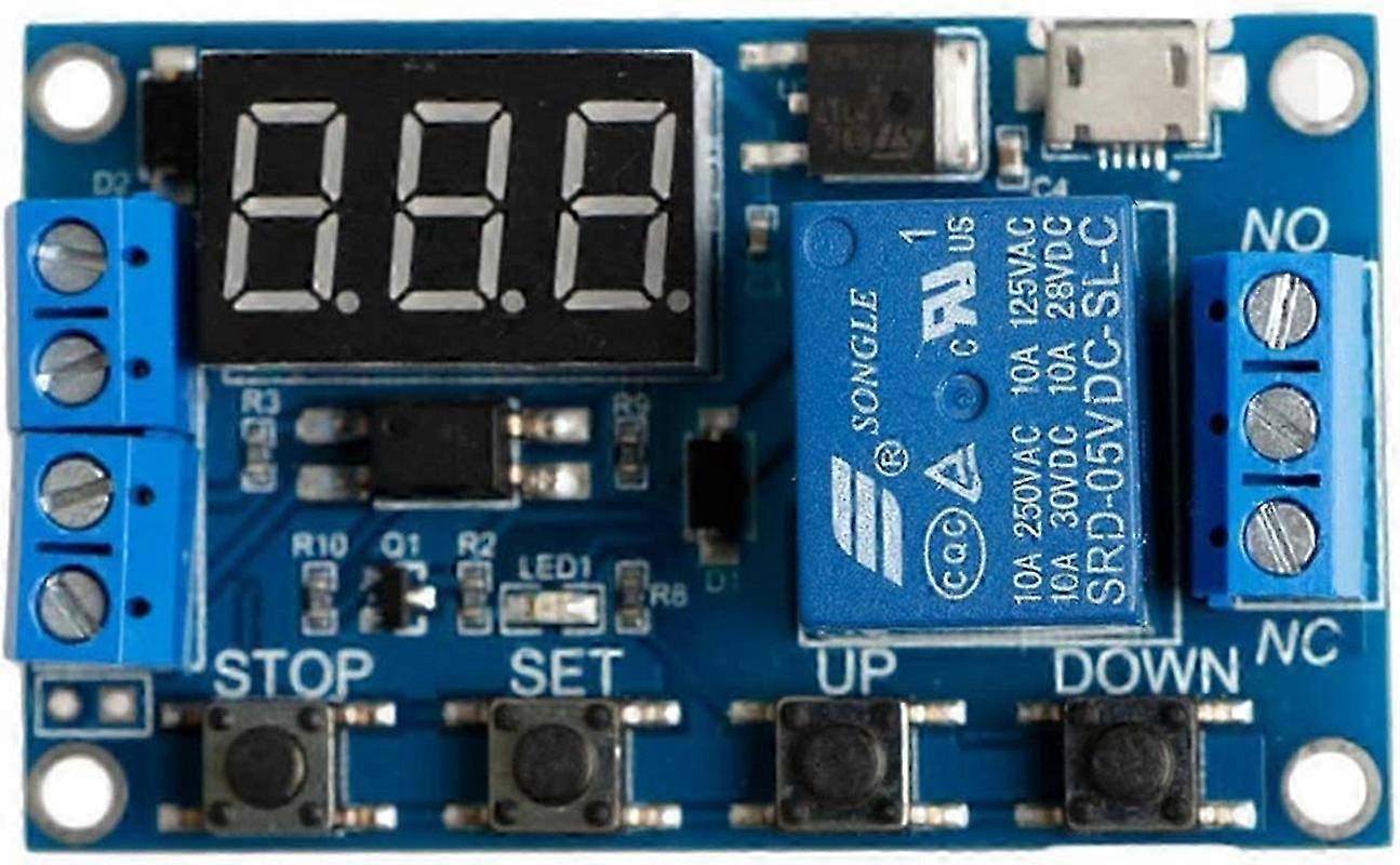 6-30V Adjustable Relay Timer Module, Cycle Switch Trigger Time Delay Circuit Board