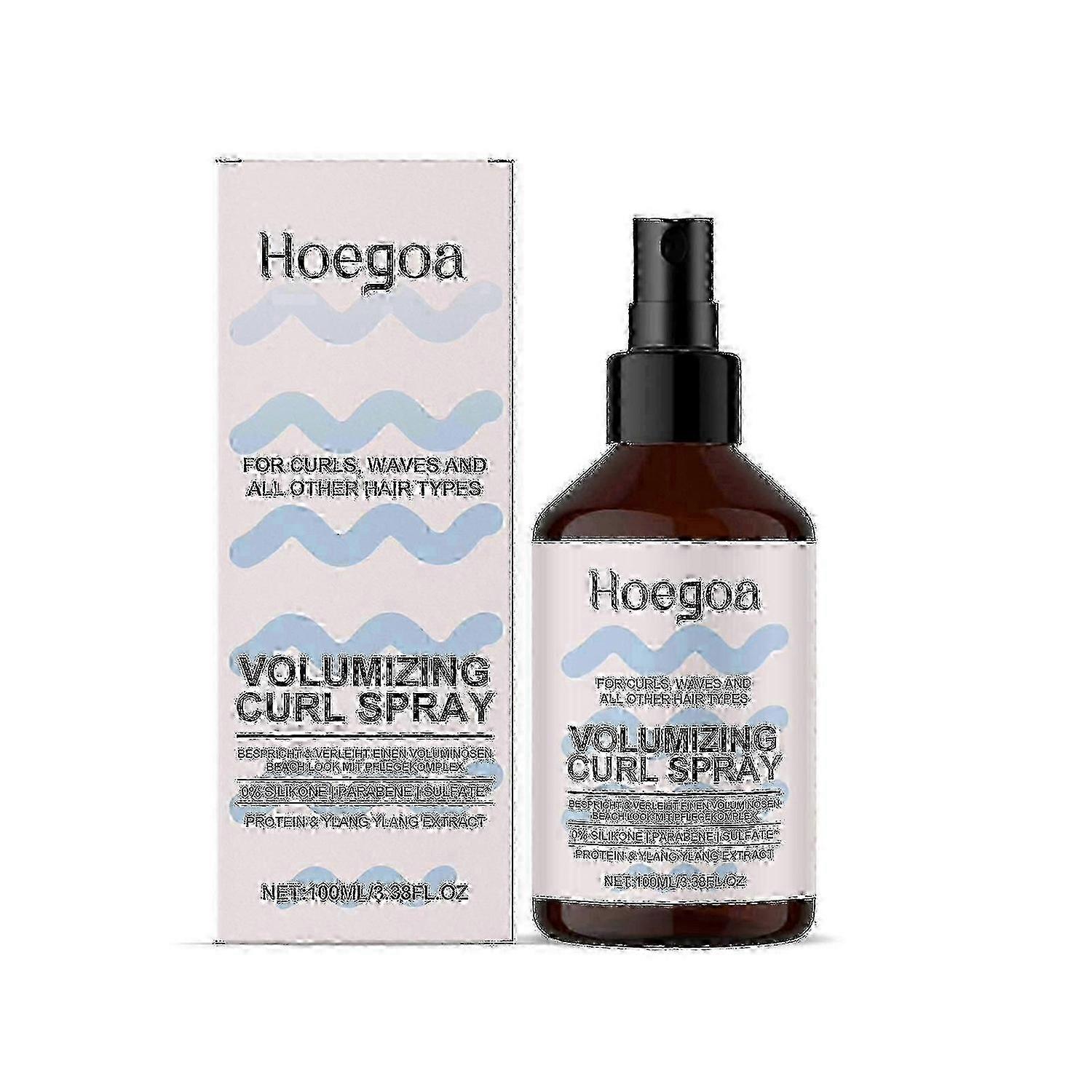 Hoegoa Curl Styling Spray Soin hydratant et lissant doux pour créer des cheveux volumineux, améliorer les frisottis
