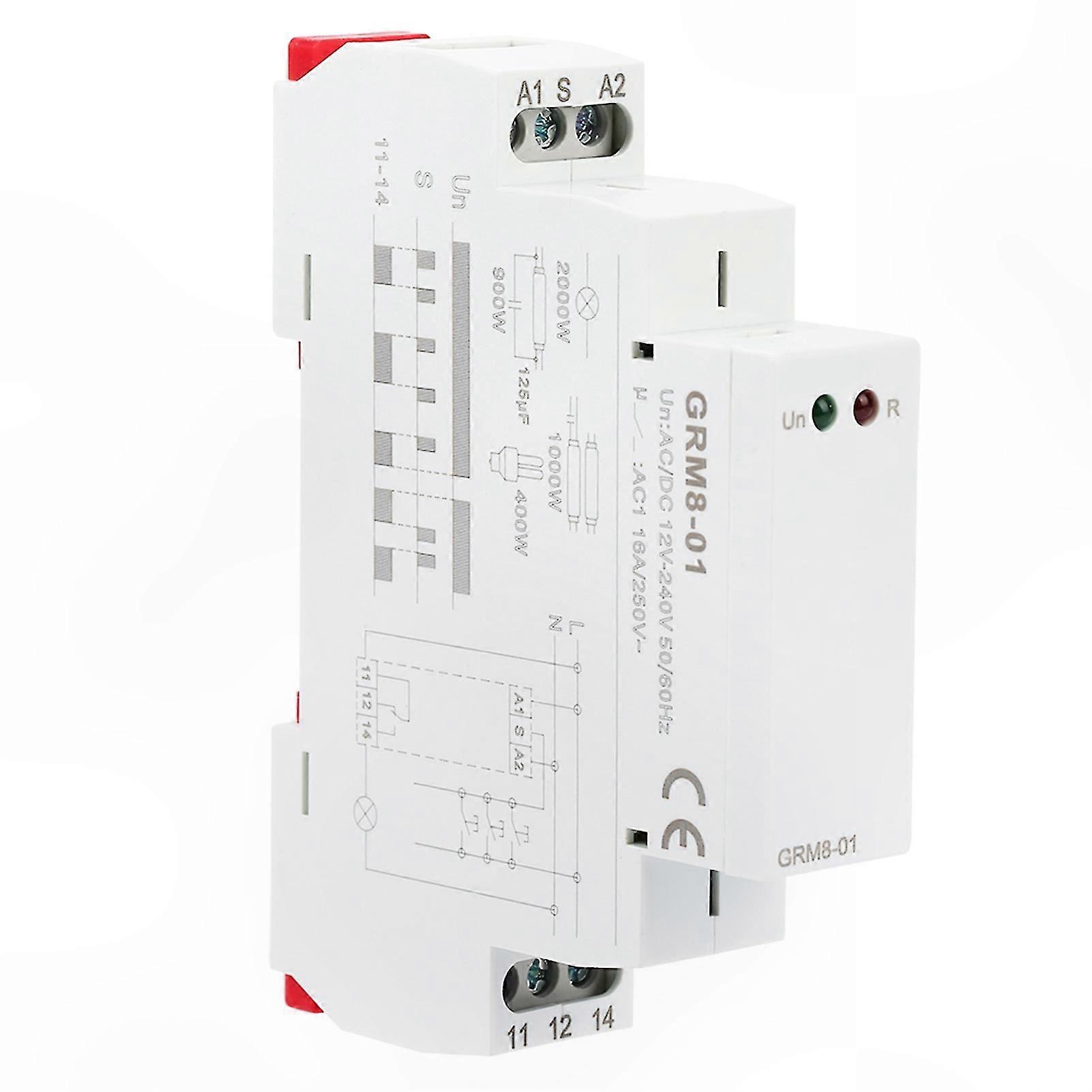 Electronic Impulse Relay AC/DC 12-240V Latching Memory Function