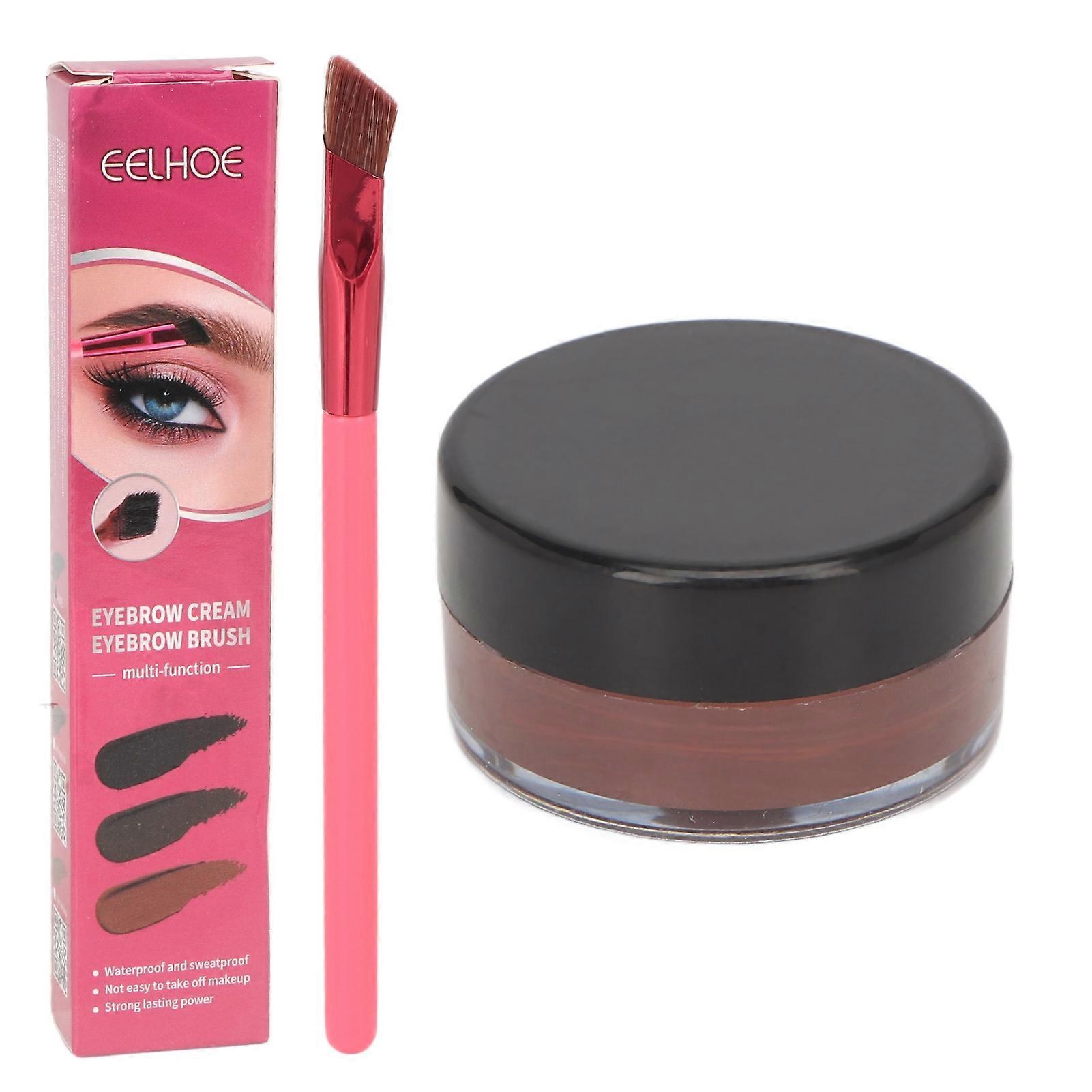 Ensemble de crèmes et poudres pour sourcils, maquillage des yeux imperméable et longue tenue, avec pinceau à sourcils, couleur taupe