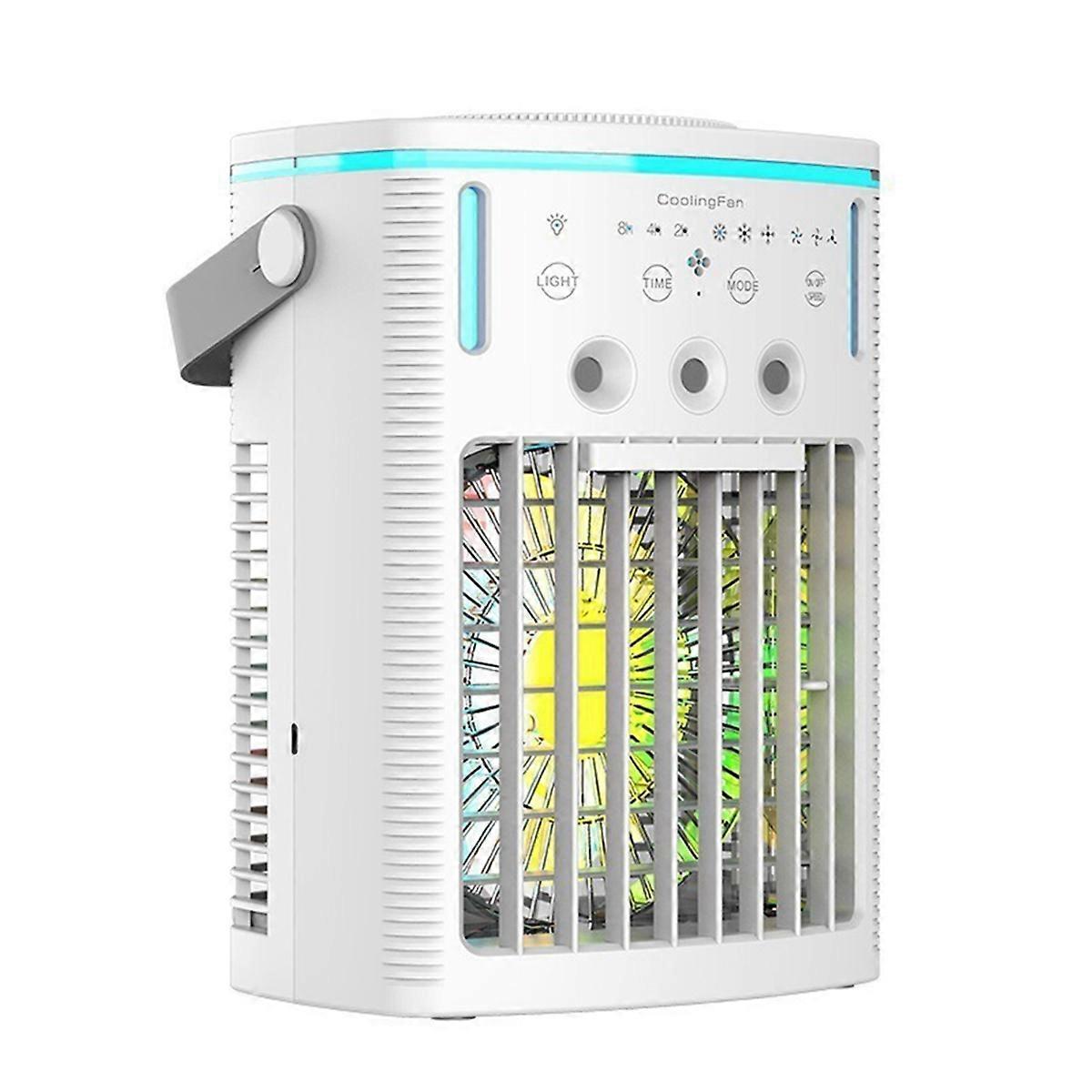 Household Small Air Conditioning Fan Portable Refrigeration Cooler Humidification Fan Desktop Mobile Cooling Fan