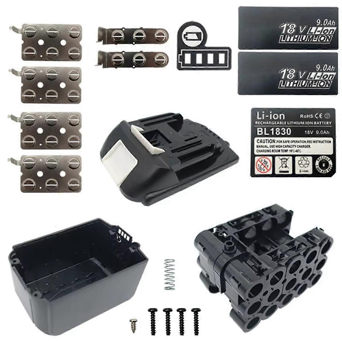 BL1890B Lithium Ion Battery Plastic Case 15X18650 for 18V Li-Ion Battery Pack Box Top Bottom Shell w