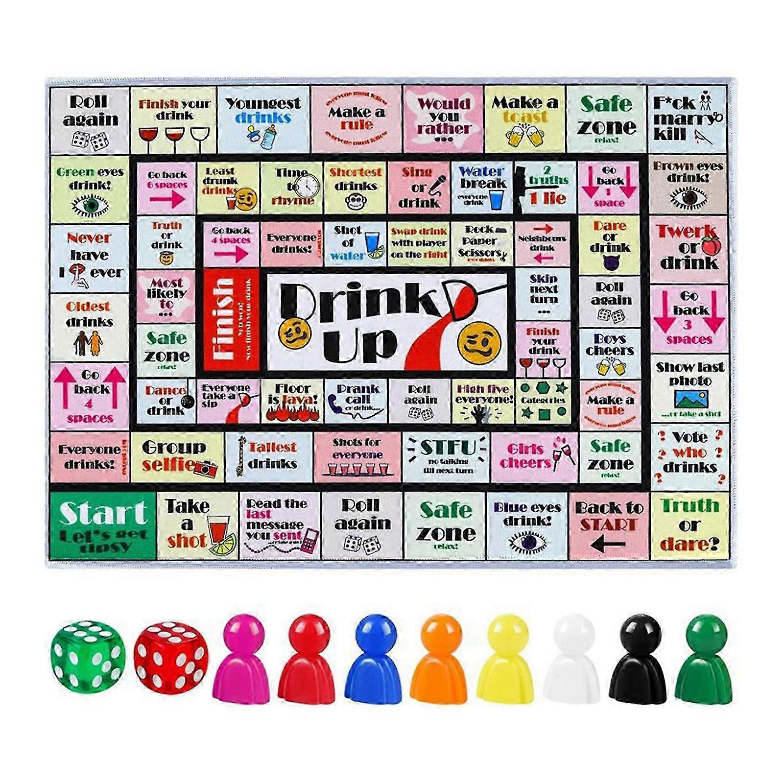 Tipsy-Land Drinking Board Game Funny Interactive Party Board Game for Adults 2025