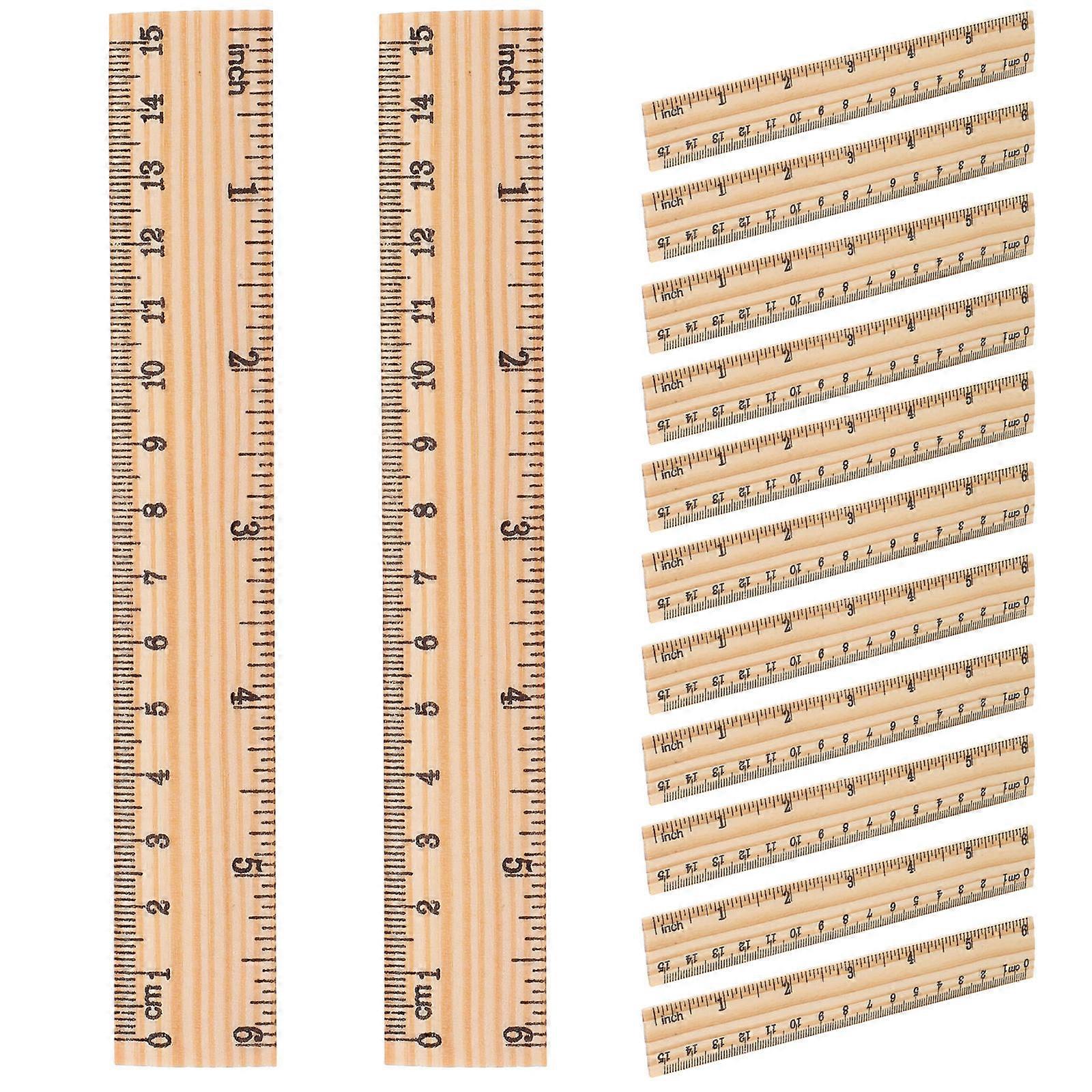 Wooden Ruler Training Aid Ruler for Measuring 60Pcs Measuring Tool
