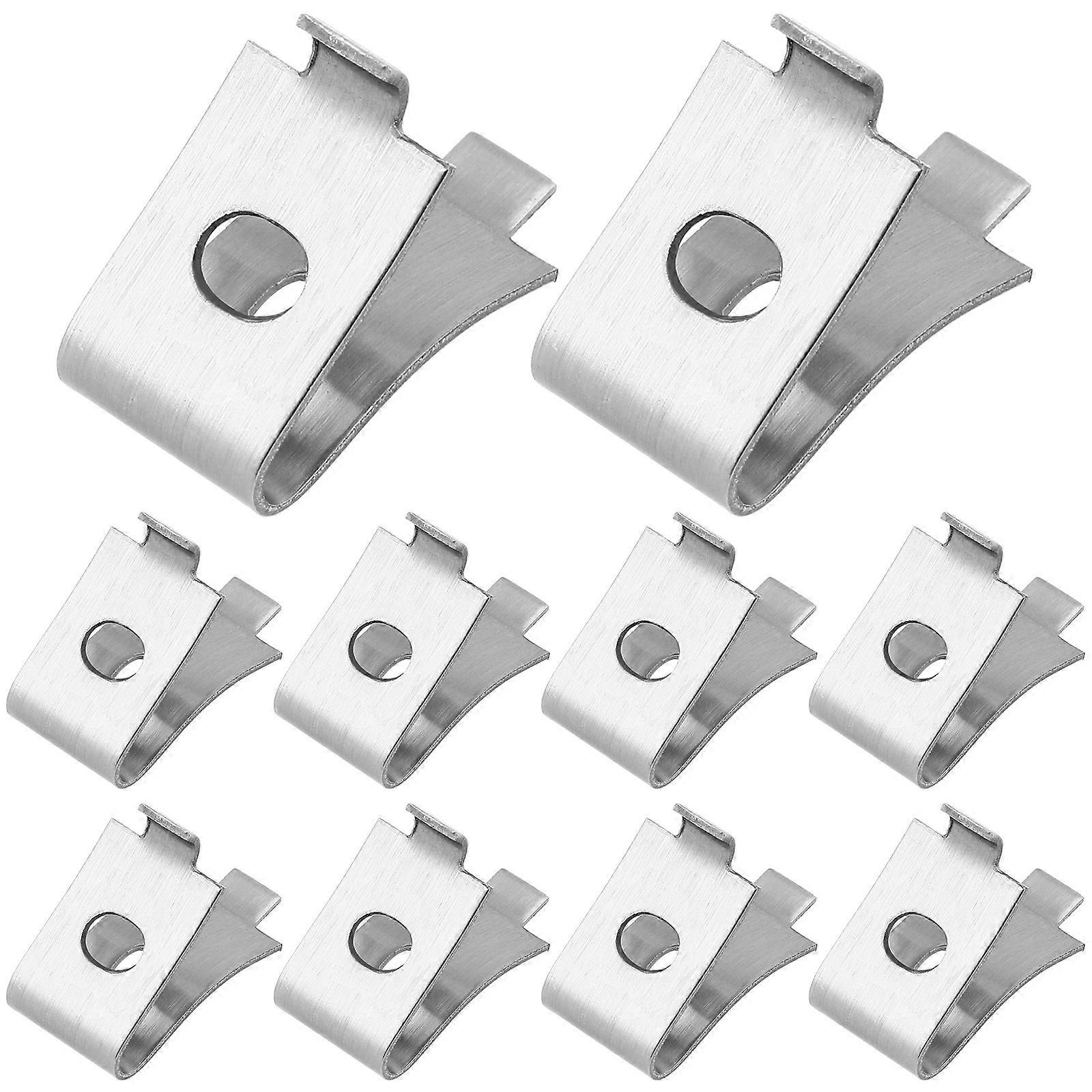 10pcs Shelf Bracket Clips Stainless Shelf Supports Clips Pilaster Shelf Pegs