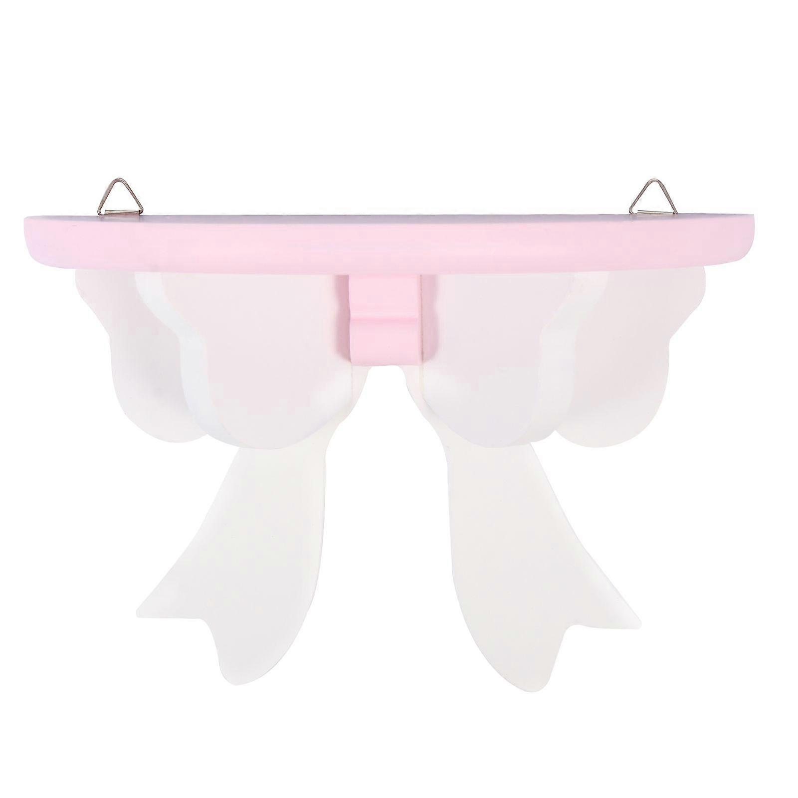 1pc Practical Indoor Wall-mounted Rack Bowknot Decor Wooden Storage Rack