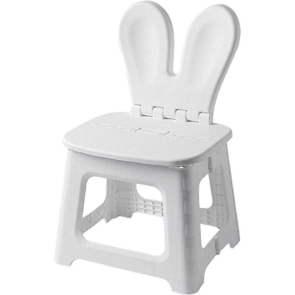 Folding Children's Chair With Backrest Nordic Style Plastic Step Stool Study Chair Low Living Room Chair