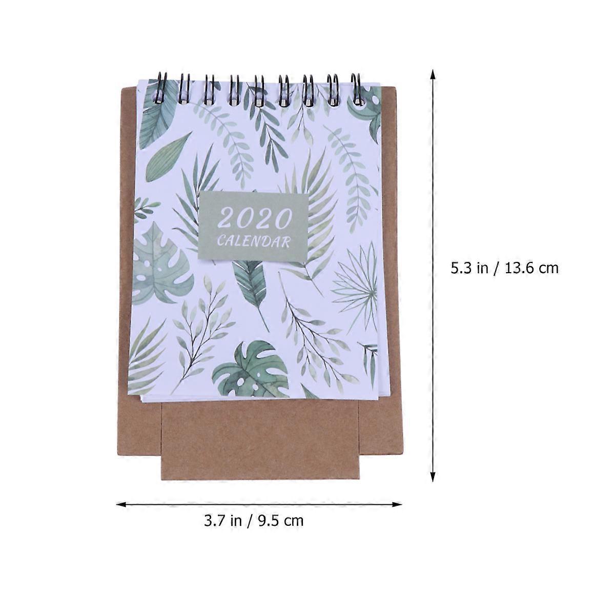 Kraft Paper Calendar DIY Desktop Calendar for Decoration Use 1Pcs