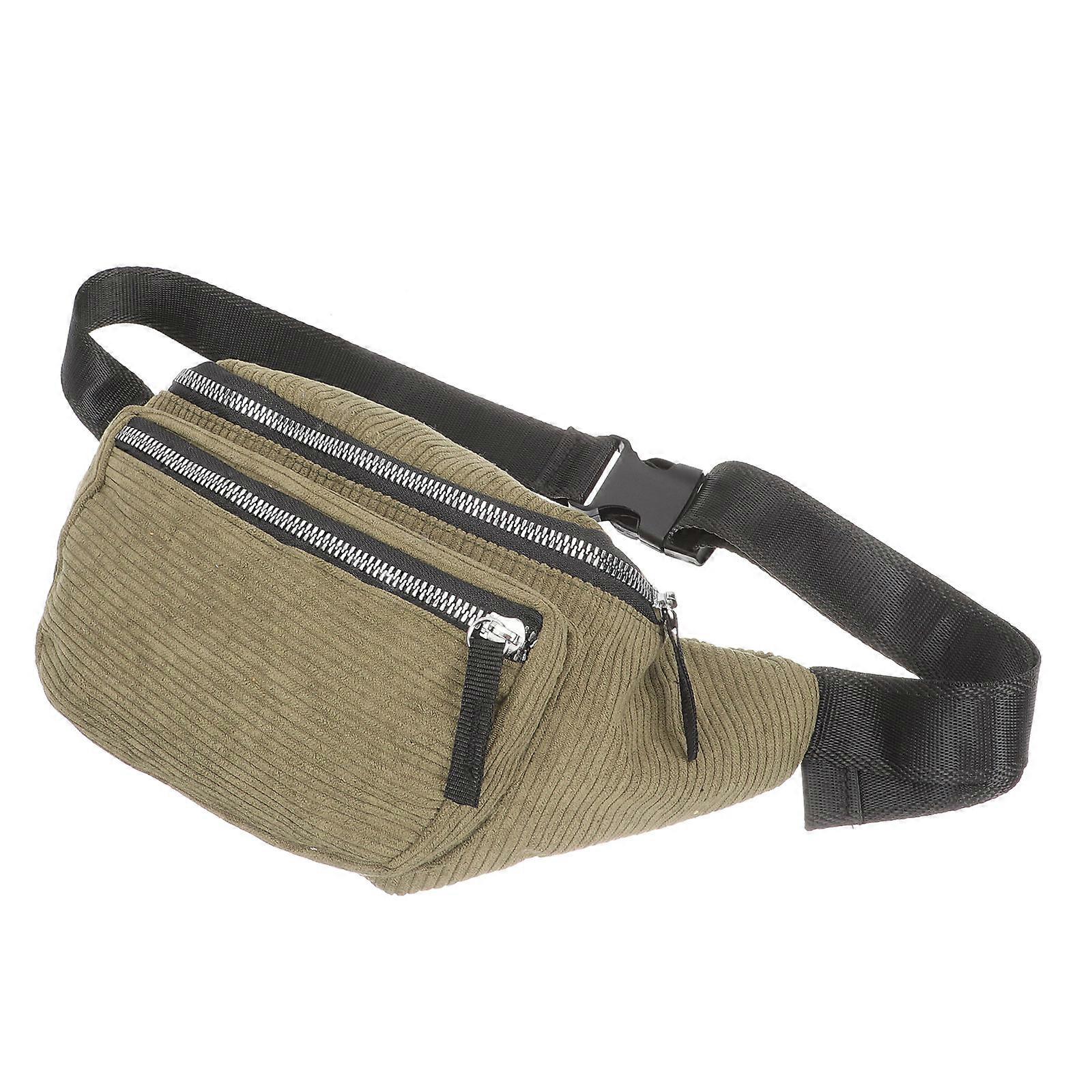 Rectangular Waist Pouch for Carrying Daily Necessities in Green 5Pcs Suitable for Various Occasions