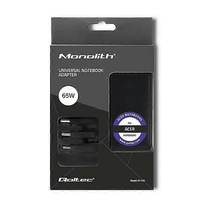 Qoltec 51756 Adaptador de corriente/inversor interior 65 W Negro