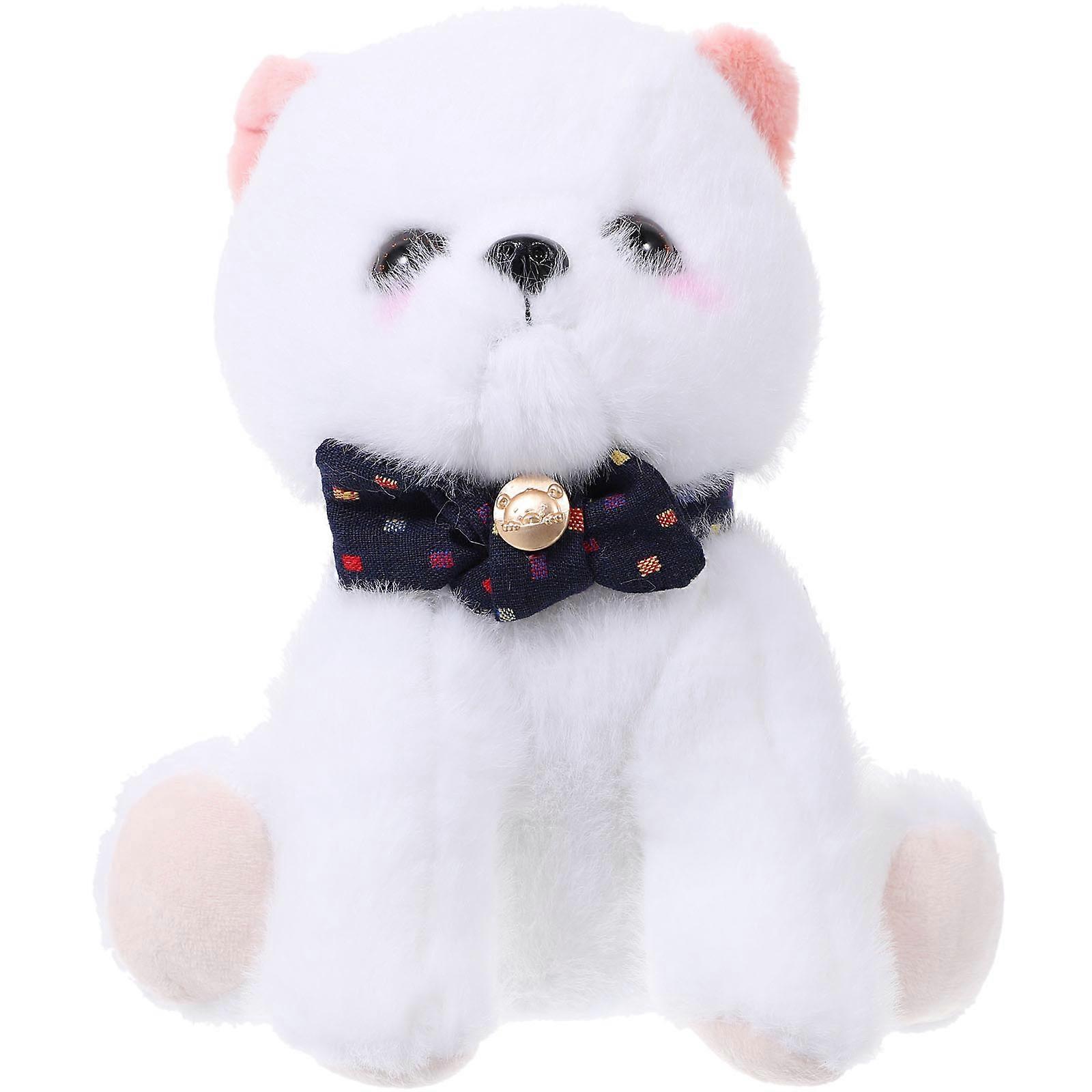 Stuffed Animal Dog Puppy Shape Black Plush Material Couch Nap Companion 1piece