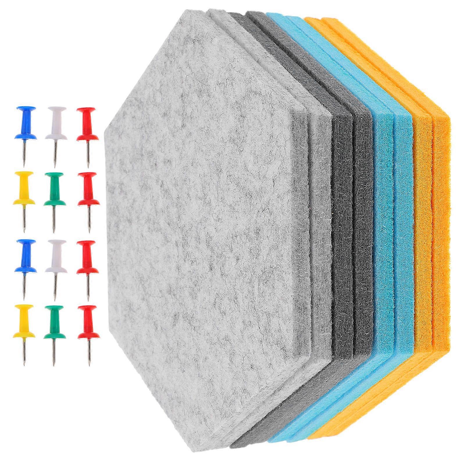 Colorful Wall Pin Board 32 Pcs Hexagon Shape Bulletin Board For School Use 0.9X17X20CM Functional 32Pcs