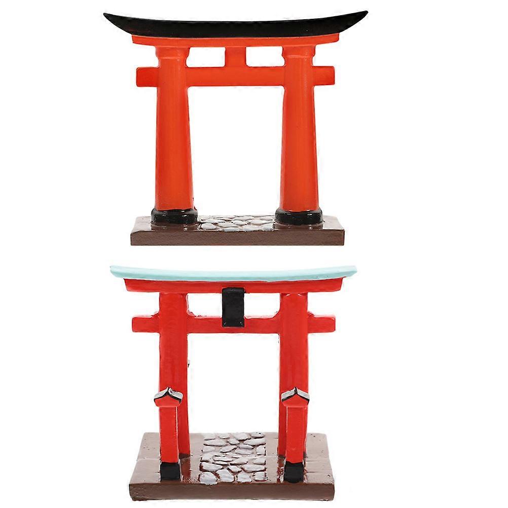 Mini Japanese Gate Mini House Gate Ornaments for 4Pcs