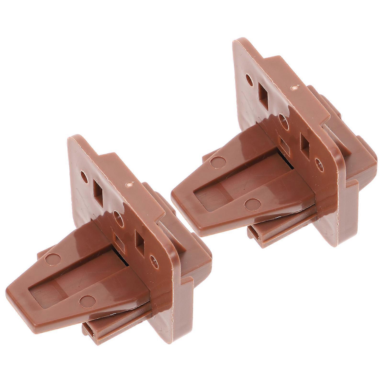 Drawer Repair Kit 8 Sets For DIY Furniture Installation Dresser Drawer Slides Stopper Brown Plastic Durable